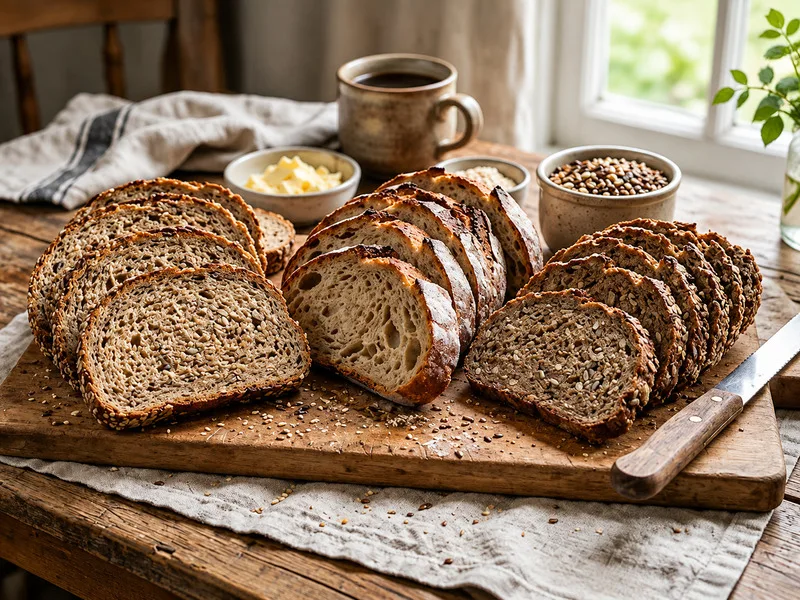 Bánh mì nguyên hạt giàu chất xơ và phù hợp hơn trong chế độ ăn cân bằng.